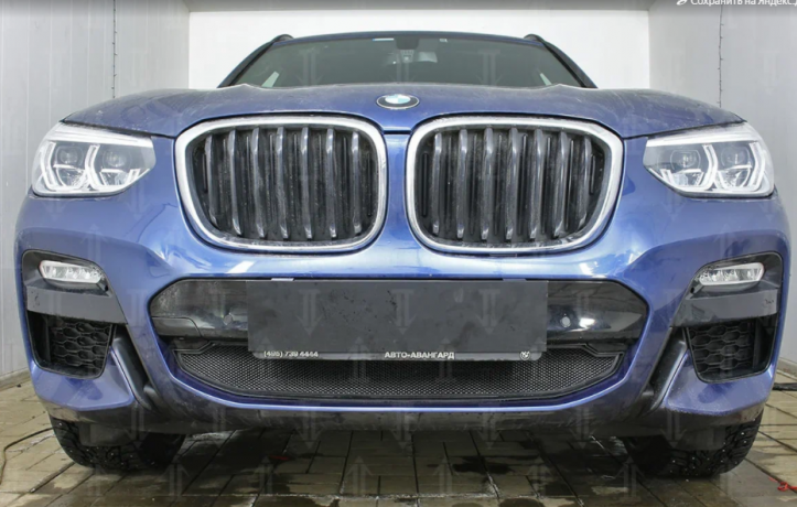 Защита радиатора "Standart" BMW X3 (2017-2021) чёрная купить недорого с доставкой в Красногорск