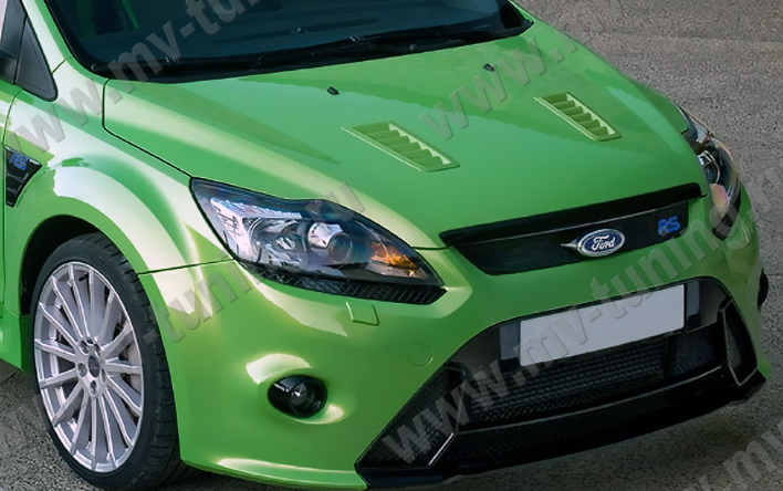Жабры на капот в стиле "Focus RS" (текстурный пластик) для Ford Focus 2 (2004-2011) купить недорого с доставкой в Красногорск