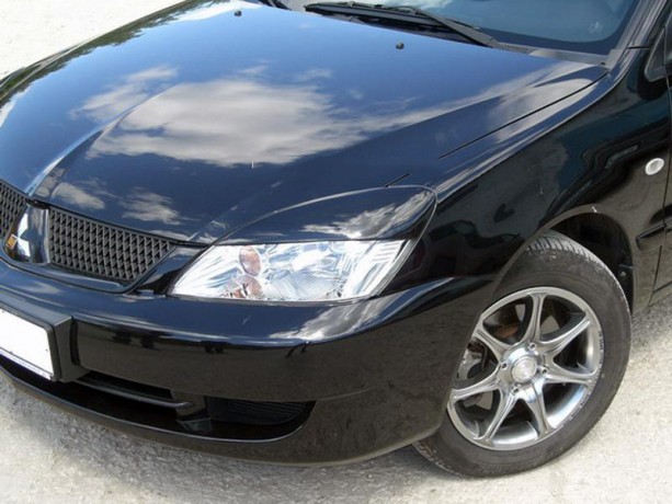 Накладки на фары (реснички) широкие var №2 для Mitsubishi Lancer IX (2004-2007) купить недорого с доставкой в Красногорск