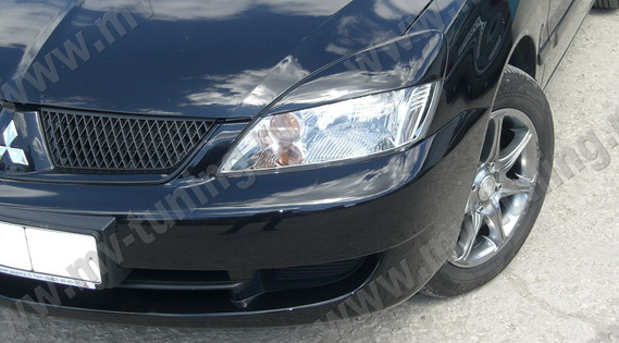 Накладки на фары (реснички) широкие var №2 для Mitsubishi Lancer IX (2004-2007) купить недорого с доставкой в Красногорск