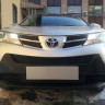 Защита радиатора "Standart" Toyota RAV4 (2012-2015) верх, чёрная купить недорого с доставкой в Красногорск