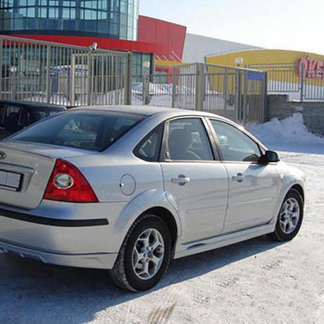 Накладки на пороги "FT" для Ford Focus 2 (седан, хетчбэк 5-дв.)(2004-2011) купить недорого с доставкой в Красногорск